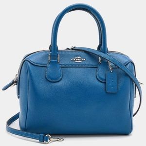 COACH Blue Leather Mini Bennett Satchel